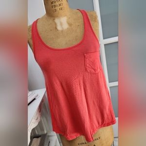 Cute SPLENDID Anthropologie Orange Racer Back Tank Top EUC